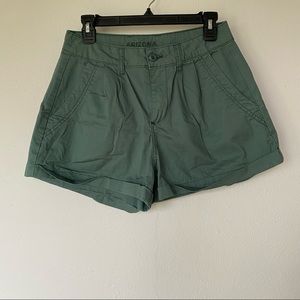 Army green colored shorts